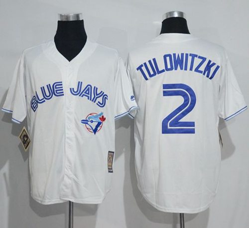 Blue Jays #2 Troy Tulowitzki White Cooperstown Throwback Stitched MLB Jersey